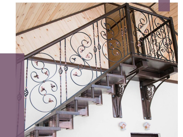 Кованые лестницы в Кирове от 80824 руб. под ключ