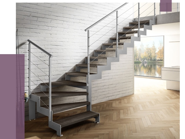 Г-образные лестницы под ключ в Кирове от 37562 руб. | ПРОЛЁТ-Кри