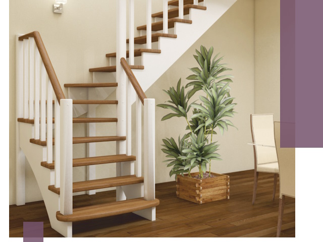 Г-образные лестницы под ключ в Кирове — изготовление и монтаж