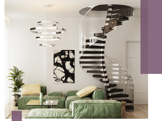 Лестницы для двухуровневой квартиры в Кирове — изготовление и монтаж