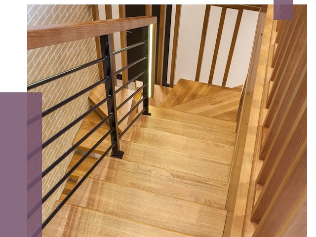 Лестницы из ясеня в Кирове под ключ от 10155 руб. 