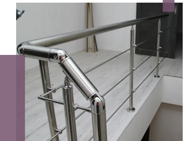 Перила из нержавеющей стали в Кирове от 9119 руб. под ключ | ПРОЛЁТ-Кри