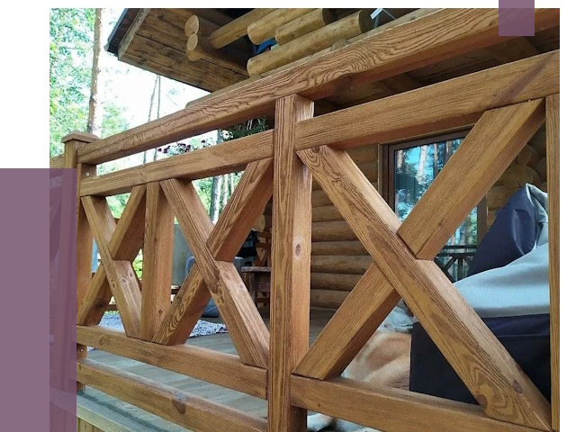 Деревянные перила под ключ в Кирове от 7772 руб. 