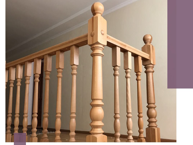 Деревянные перила на заказ в Кирове: монтаж и изготовление