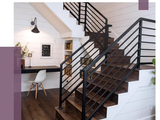 Перила для лестницы в доме в Кирове от 7512 руб. — ПРОЛЁТ-Кри