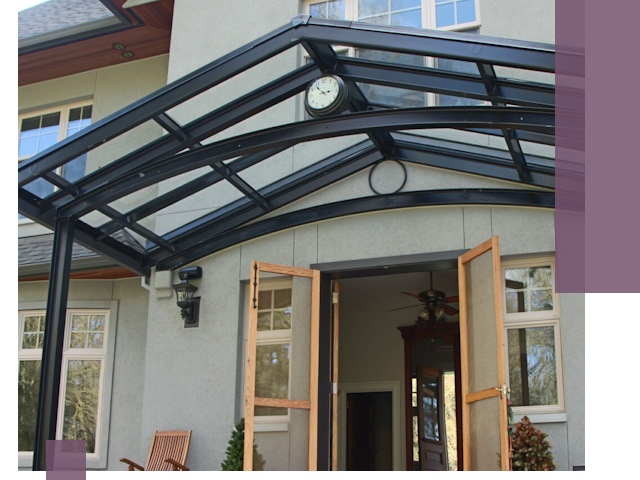 Изготовление и монтаж навесов и козырьков в Кирове