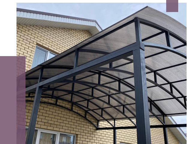 Монтаж козырьков в Кирове от 11657 руб. | ПРОЛЁТ-Кри