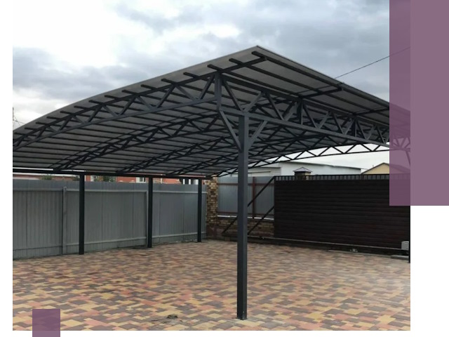 Недорогие навесы под ключ в Кирове — изготовление и монтаж