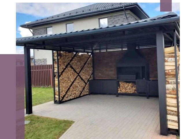 Навесы для барбекю в Кирове от 12901 руб. под ключ | ПРОЛЁТ-Кри