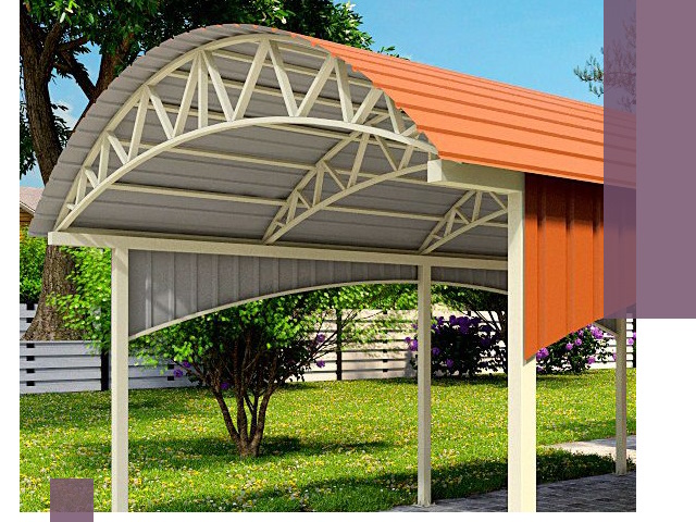 Навесы из профнастила под ключ в Кирове — установка и монтаж