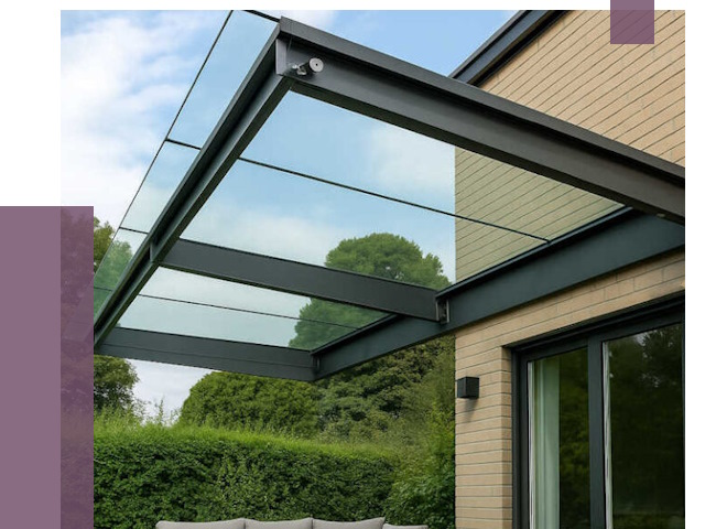 Стеклянные навесы и козырьки в Кирове от 12434 руб.