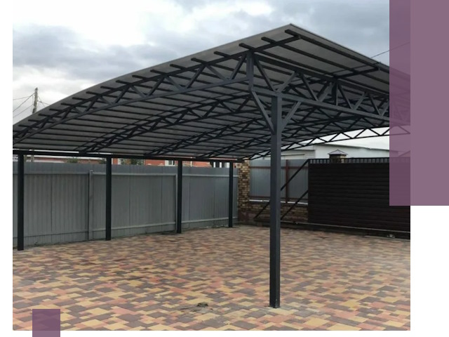 Металлические навесы под ключ в Кирове — изготовление и монтаж