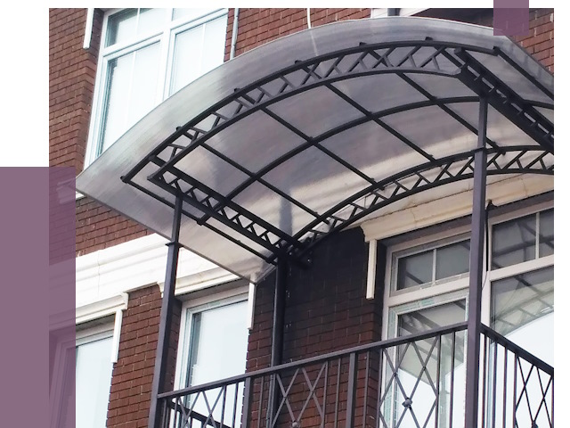 Козырьки над балконом в Кирове от 8756 руб. | ПРОЛЁТ-Кри