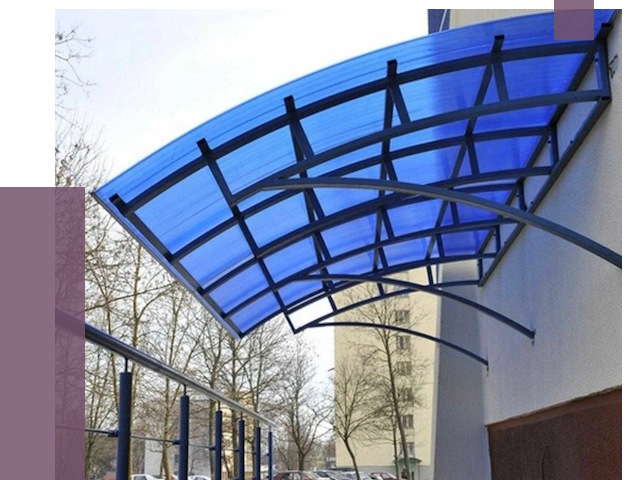 Козырьки из поликарбоната в Кирове от 4352 руб. под ключ | ПРОЛЁТ-Кри