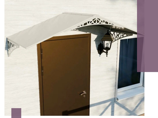 Металлические козырьки на входы и террасы в Кирове