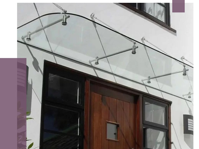 Стеклянные козырьки в Кирове от 19170 руб. | ПРОЛЁТ-Кри