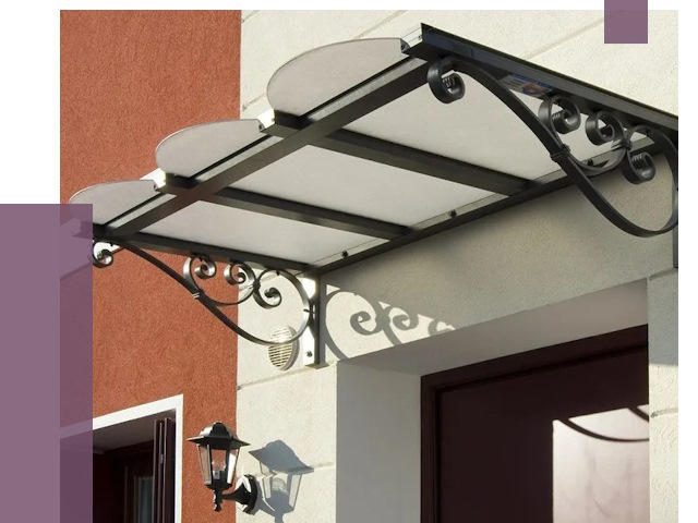 Односкатные козырьки в Кирове от 8497 руб.  | ПРОЛЁТ-Кри